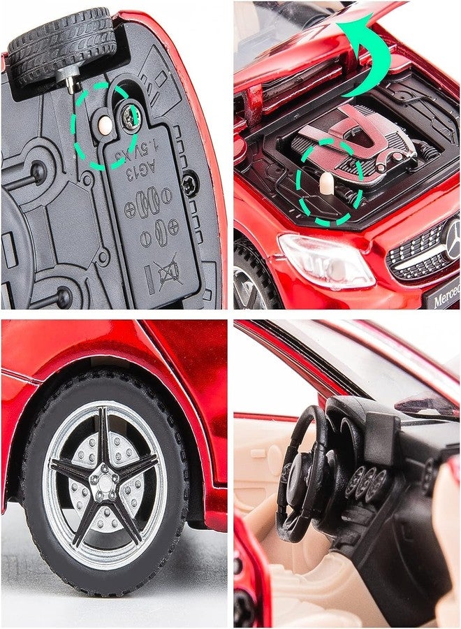 skyzone 1:22 Mercedes Benz Maybach Die-cast Metal car Toy Pullback Toy car for Kids Best Gifts Vehicle Toys for Kids Sound and Light Pull Back Cars Toys - Image 4